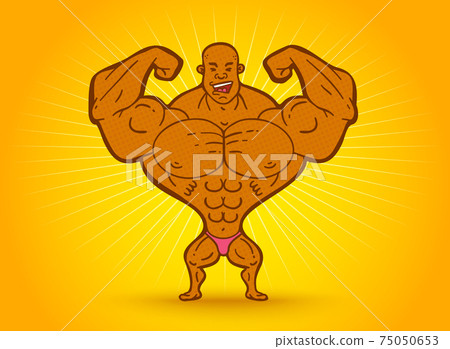 Vector cartoon of a bodybuilder. 75050653