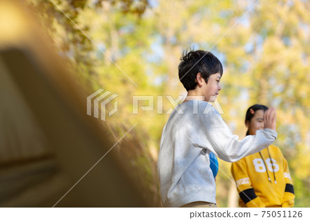 Children playing to the fullest in nature Children playing to the fullest in nature 75051126
