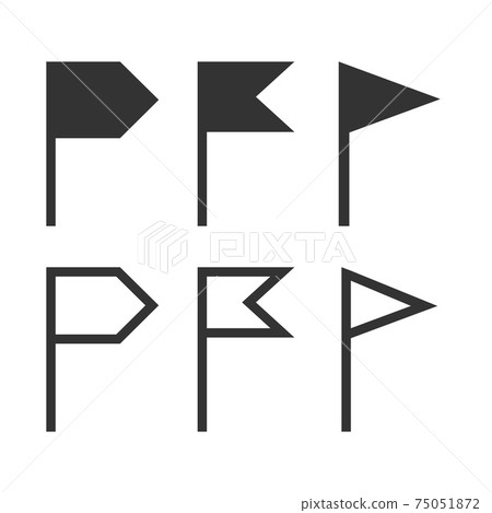 Flag icon. location marker symbol. Vector illustration, flat design. 75051872