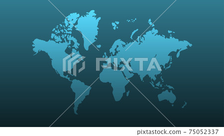 World map on isolated blue background, vector... - Stock Illustration ...