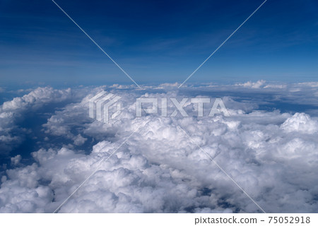 Beautiful aerial view above clouds. 75052918