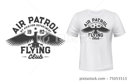 Eagle flying club t-shirt print mockup, air patrol 75053513