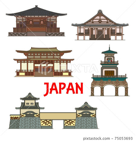 Japan landmarks and temples, Japanese towers gates Japan landmarks and temples, Japanese towers gates 75053693
