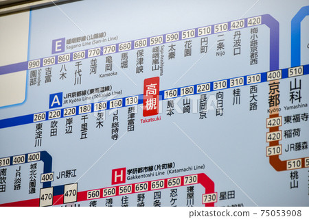 JR高atsu站車票表 JR高atsu站車票表 75053908