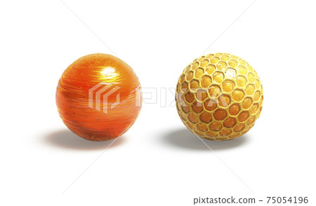 Blank caramel and honey ball mock up, isolated 75054196