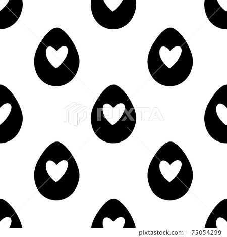 Seamless pattern made from hand drawn Easter eggs illustration. Isolated on white background. Seamless pattern made from hand drawn Easter eggs illustration. Isolated on white background. 75054299