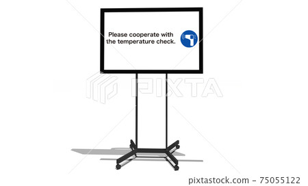 A 3d rendering monitor that displays a message written in English to prevent coronavirus infection. A 3d rendering monitor that displays a message written in English to prevent coronavirus infection. 75055122