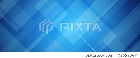 Abstract blue technology overlapping rectangle design, digital network background, blank space 75055367