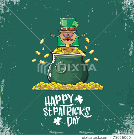 Happy Saint Patricks day greeting card with... - Stock Illustration ...