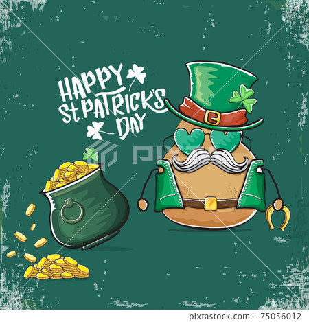 Happy Saint Patricks day greeting card with... - Stock Illustration ...