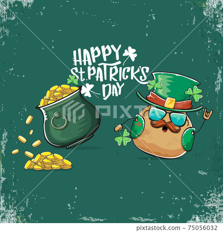 Happy Saint Patricks day greeting card with... - Stock Illustration ...