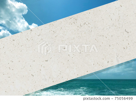 夏天的天空背景框架素材 75056499