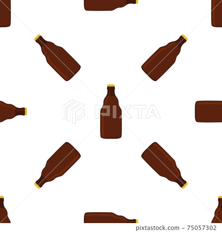 Illustration on theme seamless beer glass bottles with lid for brewery 75057302