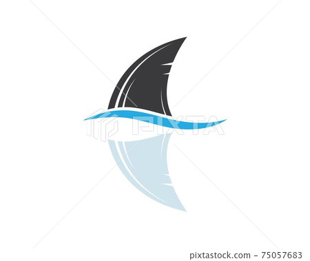 shark fin icon vector illustration 75057683