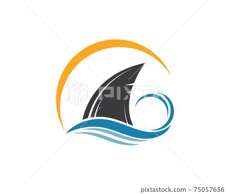shark fin icon vector illustration shark fin icon vector illustration 75057686