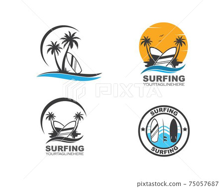 surfing icon logo vector illustration surfing icon logo vector illustration 75057687