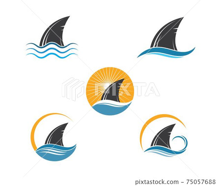 shark fin icon vector illustration shark fin icon vector illustration 75057688