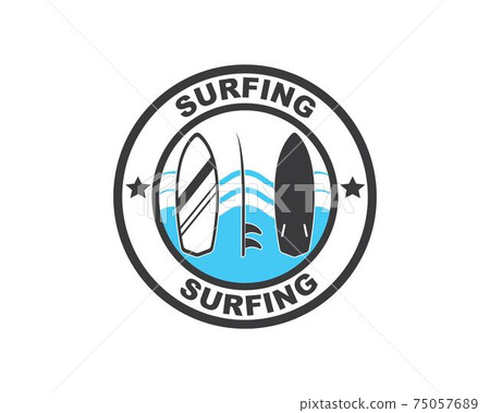 surfing icon logo vector illustration 75057689