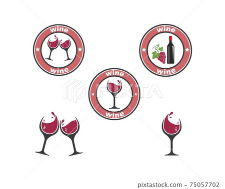 wine logo icon vector illustration design 75057702