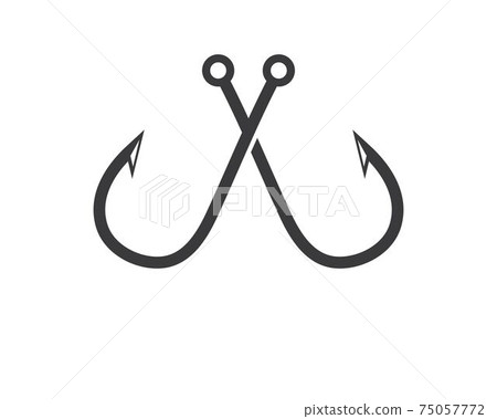 hook logo icon of fishing vector illustration hook logo icon of fishing vector illustration 75057772