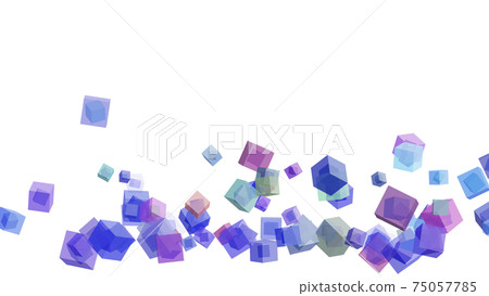 CG立方體裡面有大量滾動立方體的雙重結構立方體 75057785