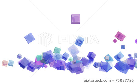 CG立方體裡面有大量滾動立方體的雙重結構立方體 75057786