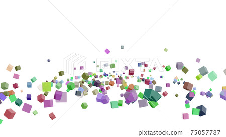 CG立方體裡面有大量滾動立方體的雙重結構立方體 CG立方體裡面有大量滾動立方體的雙重結構立方體 75057787