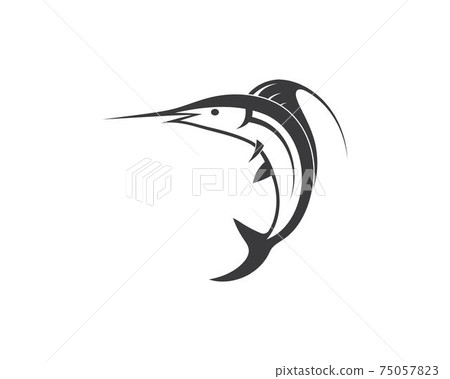 blue marlin fish icon logo illustration blue marlin fish icon logo illustration 75057823