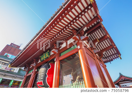 淺草寺神門寺神門門三門藍天副本空間 75058796