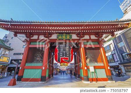 淺草寺神門寺神門門三門藍天副本空間 75058797