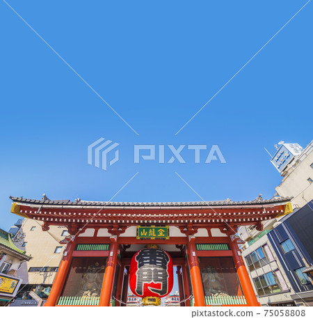 淺草寺神門寺神門門三門藍天副本空間 75058808