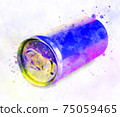 Aluminum can of 200 ml prosecco, isolated and blank 75059465