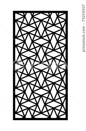 Decorative panel, screen,wall. Modern cnc pattern. Vector panel for laser cutting. Template for interior partition, room divider, privacy fence Decorative panel, screen,wall. Modern cnc pattern. Vector panel for laser cutting. Template for interior partition, room divider, privacy fence 75059507