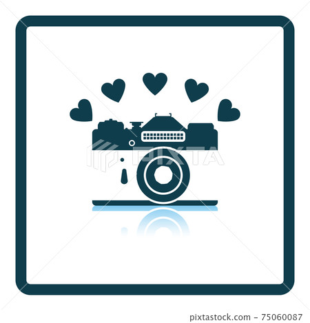 Camera With Hearts Icon 75060087