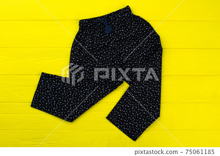 Floral pants on yellow rack Floral pants on yellow rack 75061185