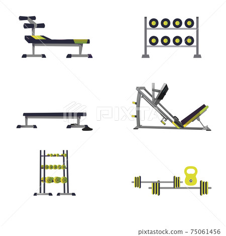 Sport equipments for gym collection Sport equipments for gym collection 75061456