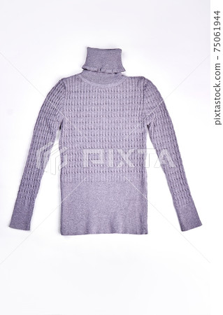 New cable turtleneck gray sweater. New cable turtleneck gray sweater. 75061944