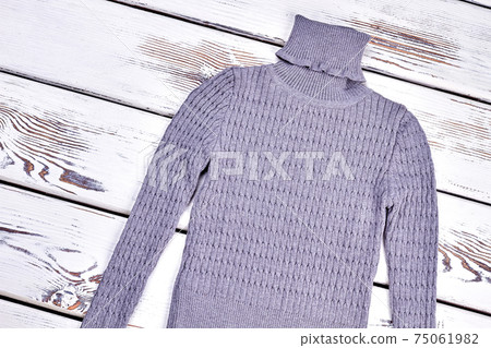 Boys turtleneck warm gray sweater. Boys turtleneck warm gray sweater. 75061982