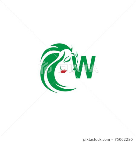 Letter W with woman face logo icon design vector - Stock Illustration ...