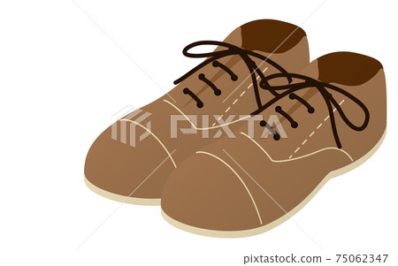Illustration of brown leather shoes Illustration of brown leather shoes 75062347