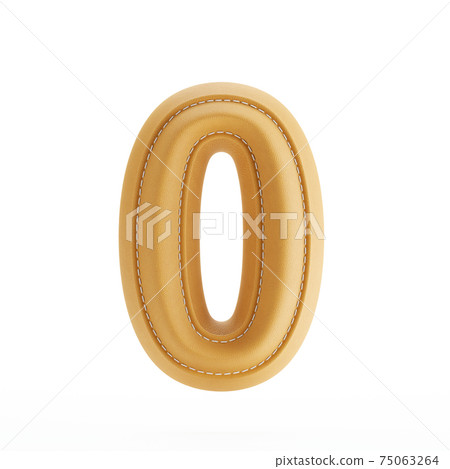 Leather yellow texture letter digit number zero 0 Leather yellow texture letter digit number zero 0 75063264