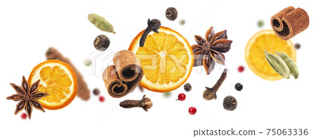 Aromatic spices collection, igredients for mulled wine Aromatic spices collection, igredients for mulled wine 75063336