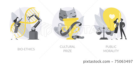 Culture and ethics abstract concept vector illustrations. 75063497