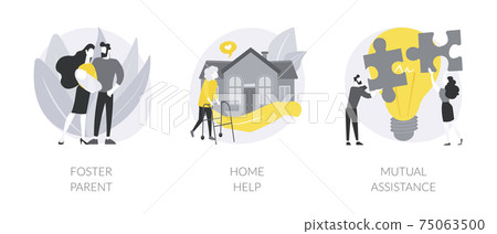 Social responsibility abstract concept vector illustrations. 75063500