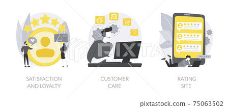 Client feedback tracking abstract concept vector illustrations. 75063502