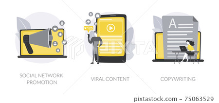 Digital marketing abstract concept vector illustrations. Digital marketing abstract concept vector illustrations. 75063529