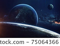Deep space imagination, planets, stars and galaxies in endless universe Elements of this image furnished by NASA 75064366
