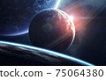 Space art, incredibly beautiful science fiction wallpaper. Endless universe. Elements of this image furnished by NASA 75064380