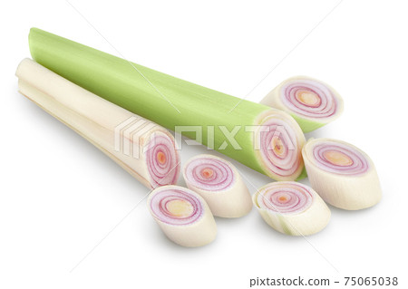 Fresh Lemongrass isolated on white background with clipping path and full depth of field Fresh Lemongrass isolated on white background with clipping path and full depth of field 75065038