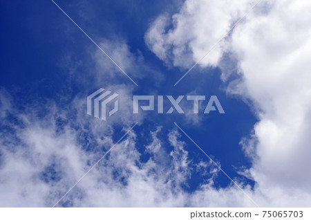 Background material Blue sky and clouds 75065703